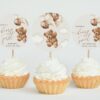Teddy Bear with Brown Balloons Cupcake Toppers, First Birthday, Boy Birthday, Printable File, Edit Yourself, SH69 Teddy Bear with Brown Balloons Cupcake Toppers, First Birthday, Boy Birthday, Printable File, Edit Yourself, SH69