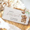 Teddy Bear with Green Balloons Chocolate Bar Wrapper, First Birthday, Boy Birthday, Printable File, Edit Yourself, SH71