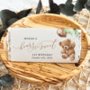 Teddy Bear with Green Balloons Chocolate Bar Wrapper, First Birthday, Boy Birthday, Printable File, Edit Yourself, SH71