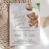 Teddy Bear with Green Balloons First Birthday Invitation, Birthday Stationery, Boy Birthday, Printable File, Edit Yourself, SH71 Teddy Bear with Green Balloons First Birthday Invitation, Birthday Stationery, Boy Birthday, Printable File, Edit Yourself, SH71