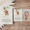 Teddy Bear with Green Balloons Thank You Card, First Birthday, Boy Birthday, Printable File, Edit Yourself, SH71 Teddy Bear with Green Balloons Thank You Card, First Birthday, Boy Birthday, Printable File, Edit Yourself, SH71