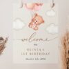 Baby Bear with Pink Balloons Welcome Sign, Birthday Sign, First Birthday, Girl Birthday, Printable File, Edit Yourself, SH74 Baby Bear with Pink Balloons Welcome Sign, Birthday Sign, First Birthday, Girl Birthday, Printable File, Edit Yourself, SH74
