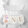 Baby Bear with Purple Balloons One High Chair Banner, First Birthday, Girl Birthday, Printable File, Edit Yourself, SH75