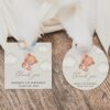 Baby Bear with Blue Balloons Favor Tags, Gift Tags, First Birthday, Boy Birthday, Printable File, Edit Yourself, SH76
