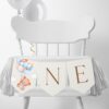 Baby Bear with Blue Balloons One High Chair Banner, First Birthday, Boy Birthday, Printable File, Edit Yourself, SH76