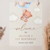 Baby Bear with Blue Balloons Welcome Sign, Birthday Sign, First Birthday, Boy Birthday, Printable File, Edit Yourself, SH76 Baby Bear with Blue Balloons Welcome Sign, Birthday Sign, First Birthday, Boy Birthday, Printable File, Edit Yourself, SH76