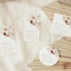 Pampas Grass Terracotta Favor Tags, Gift Tags, Party Tags, Bridal Shower, Printable File, Edit Yourself, SH13