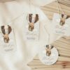 Bear in Brown Balloon Favor Tags, Gift Tags, Gender Neutral Baby Shower, Printable File, Edit Yourself, SH19