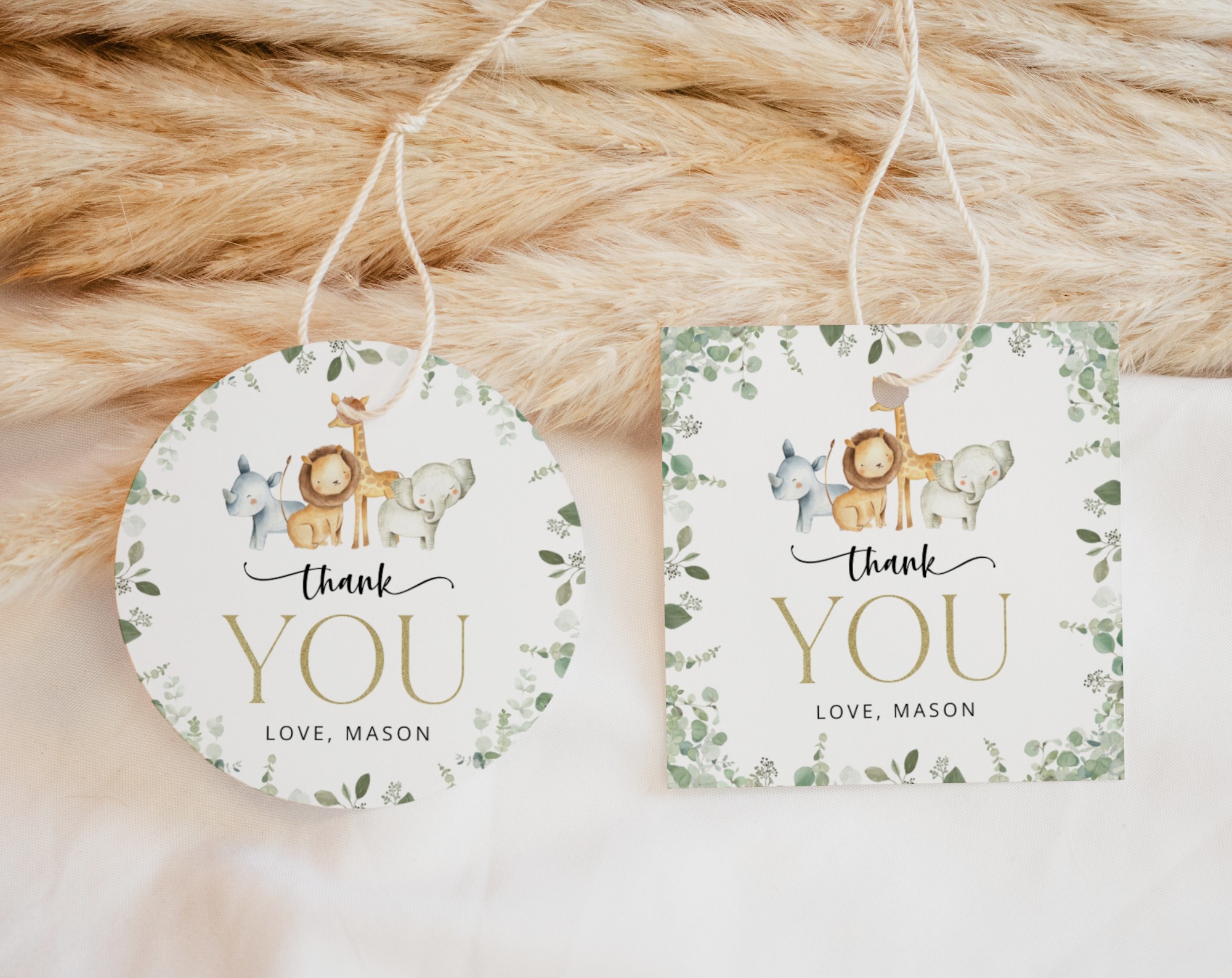 Safari Animals Favor Tags, Gift Tags, First Birthday, Boy Birthday, Printable File, Edit Yourself, SH23 Safari Animals Favor Tags, Gift Tags, First Birthday, Boy Birthday, Printable File, Edit Yourself, SH23