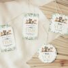 Forest Animals Favor Tags, Gift Tags, First Birthday, Printable File, Edit Yourself, SH28