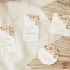 Peach and Cream Flowers Favor Tags, Gift Tags, Party Tags, Wedding, Printable File, Edit Yourself, SH42
