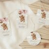 Teddy Bear with Pink Balloons Favor Tags, Gift Tags, Party Tags, Girl Baby Shower, Printable File, Edit Yourself, SH66 Teddy Bear with Pink Balloons Favor Tags, Gift Tags, Party Tags, Girl Baby Shower, Printable File, Edit Yourself, SH66