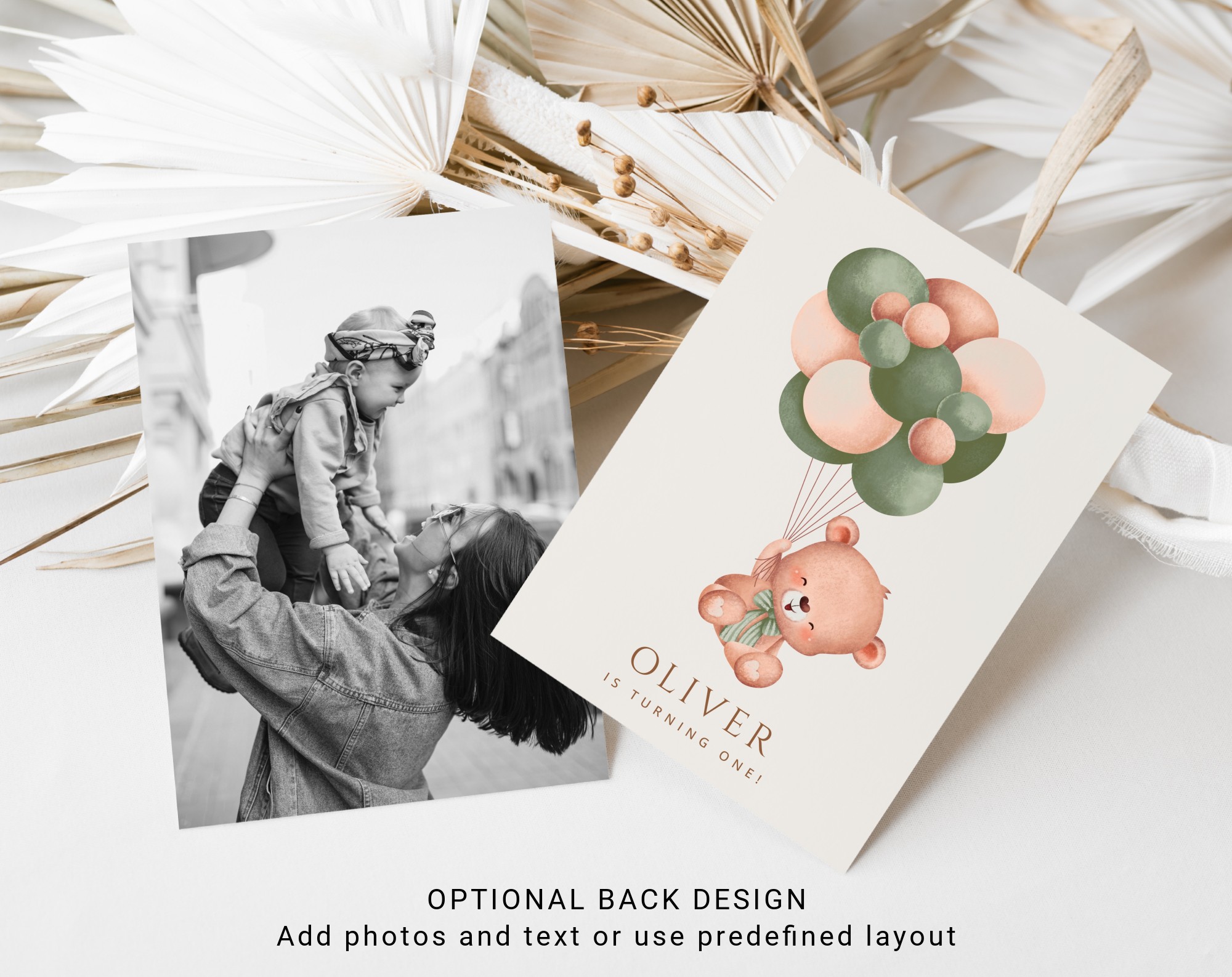 Baby Bear with Green Balloons First Birthday Invitation, Birthday Stationery, Boy Birthday, Printable File, Edit Yourself, SH77 Baby Bear with Green Balloons First Birthday Invitation, Birthday Stationery, Boy Birthday, Printable File, Edit Yourself, SH77