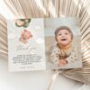 Baby Bear with Green Balloons Thank You Card, First Birthday, Boy Birthday, Printable File, Edit Yourself, SH77 Baby Bear with Green Balloons Thank You Card, First Birthday, Boy Birthday, Printable File, Edit Yourself, SH77