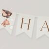 Baby Bear with Brown Balloons Happy Birthday Banner, First Birthday, Boy Birthday, Printable File, Edit Yourself, SH78