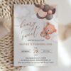 Baby Bear with Brown Balloons First Birthday Invitation, Birthday Stationery, Boy Birthday, Printable File, Edit Yourself, SH78 Baby Bear with Brown Balloons First Birthday Invitation, Birthday Stationery, Boy Birthday, Printable File, Edit Yourself, SH78