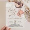 Baby Bear with Brown Balloons First Birthday Invitation, Birthday Stationery, Boy Birthday, Printable File, Edit Yourself, SH78 Baby Bear with Brown Balloons First Birthday Invitation, Birthday Stationery, Boy Birthday, Printable File, Edit Yourself, SH78