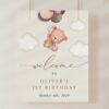 Baby Bear with Brown Balloons Welcome Sign, Birthday Sign, First Birthday, Boy Birthday, Printable File, Edit Yourself, SH78 Baby Bear with Brown Balloons Welcome Sign, Birthday Sign, First Birthday, Boy Birthday, Printable File, Edit Yourself, SH78