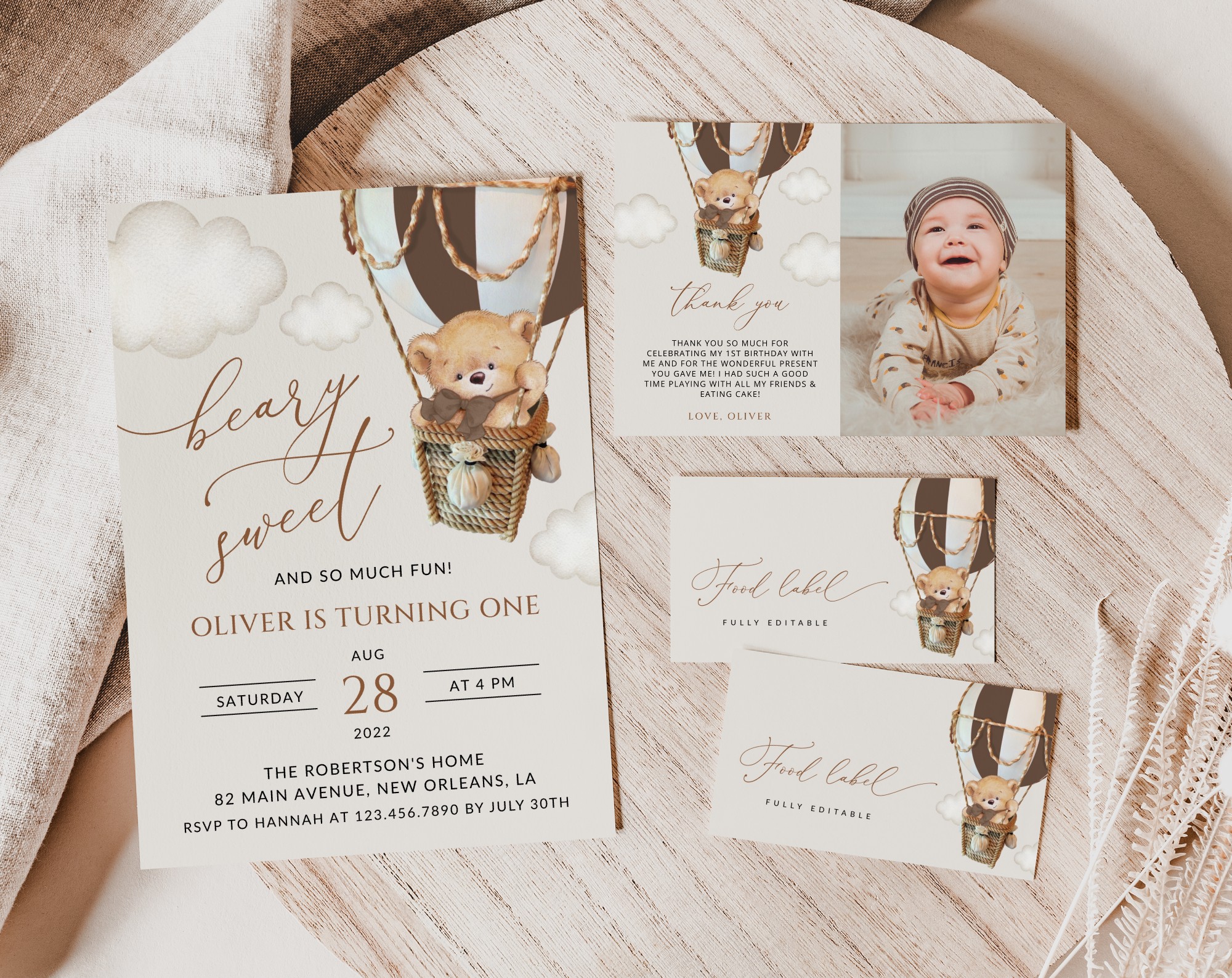 SH79 Bear in Brown Balloon First Birthday Shop by Collection SH79 Bear in Brown Balloon First Birthday Shop by Collection