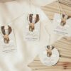Bear in Brown Balloon Favor Tags, Gift Tags, First Birthday, Boy Birthday, Printable File, Edit Yourself, SH79