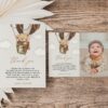 Bear in Brown Balloon Thank You Card, First Birthday, Boy Birthday, Printable File, Edit Yourself, SH79