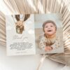 Bear in Brown Balloon Thank You Card, First Birthday, Boy Birthday, Printable File, Edit Yourself, SH79