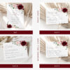 Burgundy and Blush Flowers Wedding Bundle, Printable File, Edit Yourself, SH01 Burgundy and Blush Flowers Wedding Bundle, Printable File, Edit Yourself, SH01