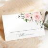 Blush Flowers Place Card, Wedding Stationery, Printable File, Edit Yourself, SH03 Blush Flowers Place Card, Wedding Stationery, Printable File, Edit Yourself, SH03