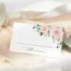 Blush Flowers Place Card, Wedding Stationery, Printable File, Edit Yourself, SH03 Blush Flowers Place Card, Wedding Stationery, Printable File, Edit Yourself, SH03