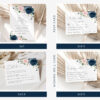 Navy and Blush Flowers Wedding Bundle, Printable File, Edit Yourself, SH04 Navy and Blush Flowers Wedding Bundle, Printable File, Edit Yourself, SH04