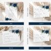 Navy Blue Flowers Wedding Bundle, Printable File, Edit Yourself, SH16 Navy Blue Flowers Wedding Bundle, Printable File, Edit Yourself, SH16