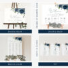 Navy Blue Flowers Wedding Bundle, Printable File, Edit Yourself, SH16 Navy Blue Flowers Wedding Bundle, Printable File, Edit Yourself, SH16