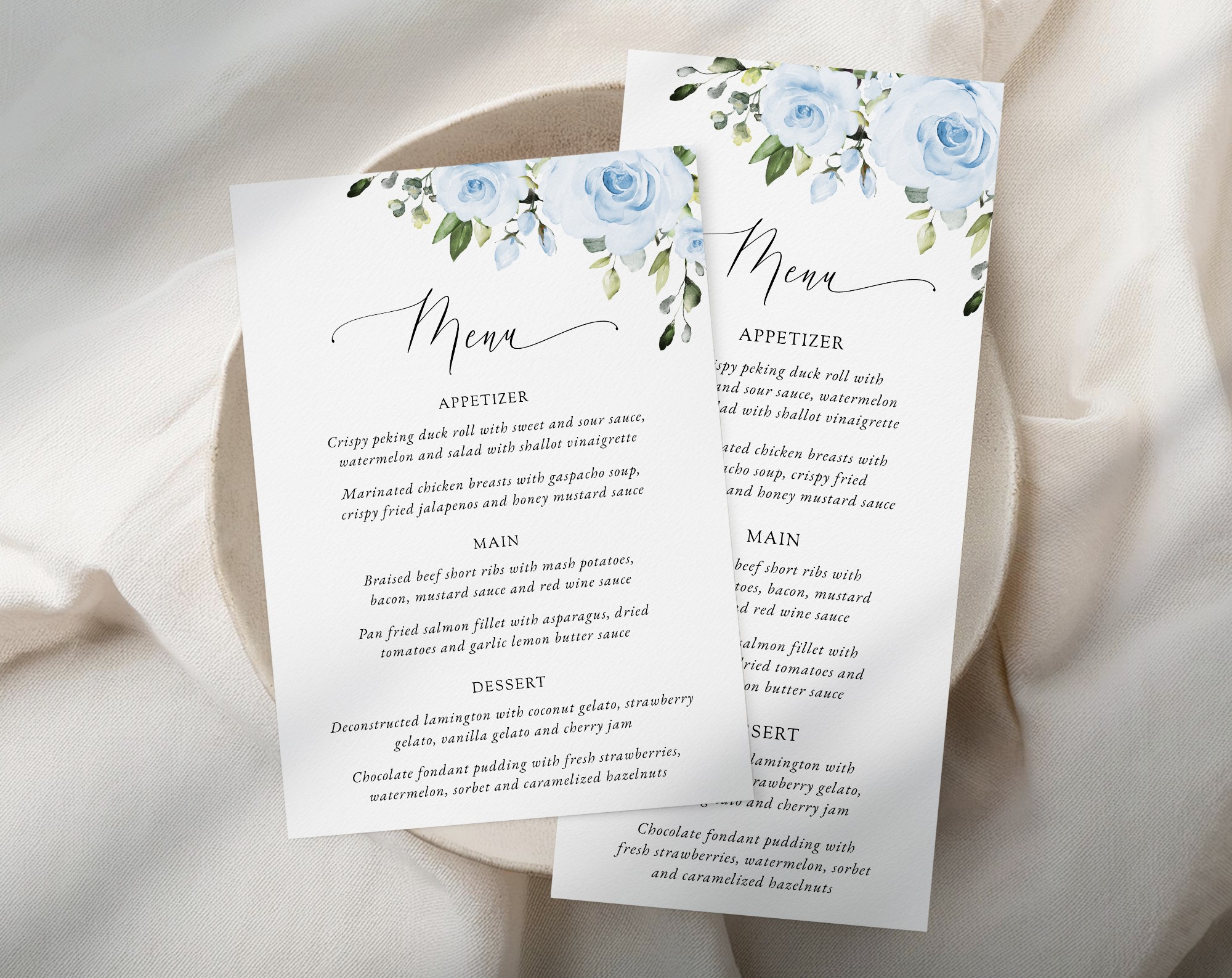 Dusty Blue Flowers Wedding Menu, Wedding Stationery, Printable File, Edit Yourself, SH24 Dusty Blue Flowers Wedding Menu, Wedding Stationery, Printable File, Edit Yourself, SH24