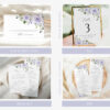 Purple Flowers Wedding Bundle, Printable File, Edit Yourself, SH29 Purple Flowers Wedding Bundle, Printable File, Edit Yourself, SH29