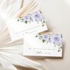 Purple Flowers Place Card, Wedding Stationery, Printable File, Edit Yourself, SH29 Purple Flowers Place Card, Wedding Stationery, Printable File, Edit Yourself, SH29
