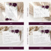 Plum Purple Flowers Wedding Bundle, Printable File, Edit Yourself, SH31 Plum Purple Flowers Wedding Bundle, Printable File, Edit Yourself, SH31