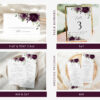 Plum Purple Flowers Wedding Bundle, Printable File, Edit Yourself, SH31 Plum Purple Flowers Wedding Bundle, Printable File, Edit Yourself, SH31