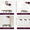 Plum Purple Flowers Wedding Bundle, Printable File, Edit Yourself, SH31 Plum Purple Flowers Wedding Bundle, Printable File, Edit Yourself, SH31