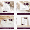 Plum Purple Flowers Wedding Bundle, Printable File, Edit Yourself, SH31 Plum Purple Flowers Wedding Bundle, Printable File, Edit Yourself, SH31