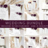 Plum Purple Flowers Wedding Bundle, Printable File, Edit Yourself, SH31 Plum Purple Flowers Wedding Bundle, Printable File, Edit Yourself, SH31