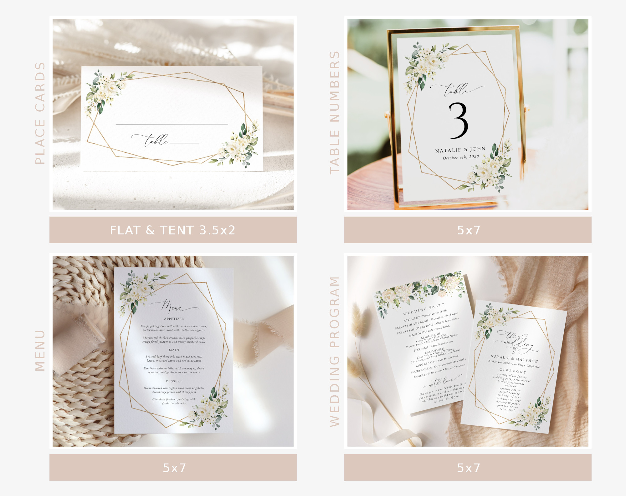 White Flowers Wedding Bundle, Printable File, Edit Yourself, SH33 White Flowers Wedding Bundle, Printable File, Edit Yourself, SH33