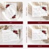 Burgundy Red Flowers Wedding Bundle, Printable File, Edit Yourself, SH34 Burgundy Red Flowers Wedding Bundle, Printable File, Edit Yourself, SH34