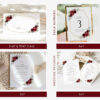 Burgundy Red Flowers Wedding Bundle, Printable File, Edit Yourself, SH34 Burgundy Red Flowers Wedding Bundle, Printable File, Edit Yourself, SH34