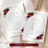 Burgundy Red Flowers Wedding Bundle, Printable File, Edit Yourself, SH34 Burgundy Red Flowers Wedding Bundle, Printable File, Edit Yourself, SH34