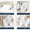 Navy and Pink Flowers Wedding Bundle, Printable File, Edit Yourself, SH35 Navy and Pink Flowers Wedding Bundle, Printable File, Edit Yourself, SH35