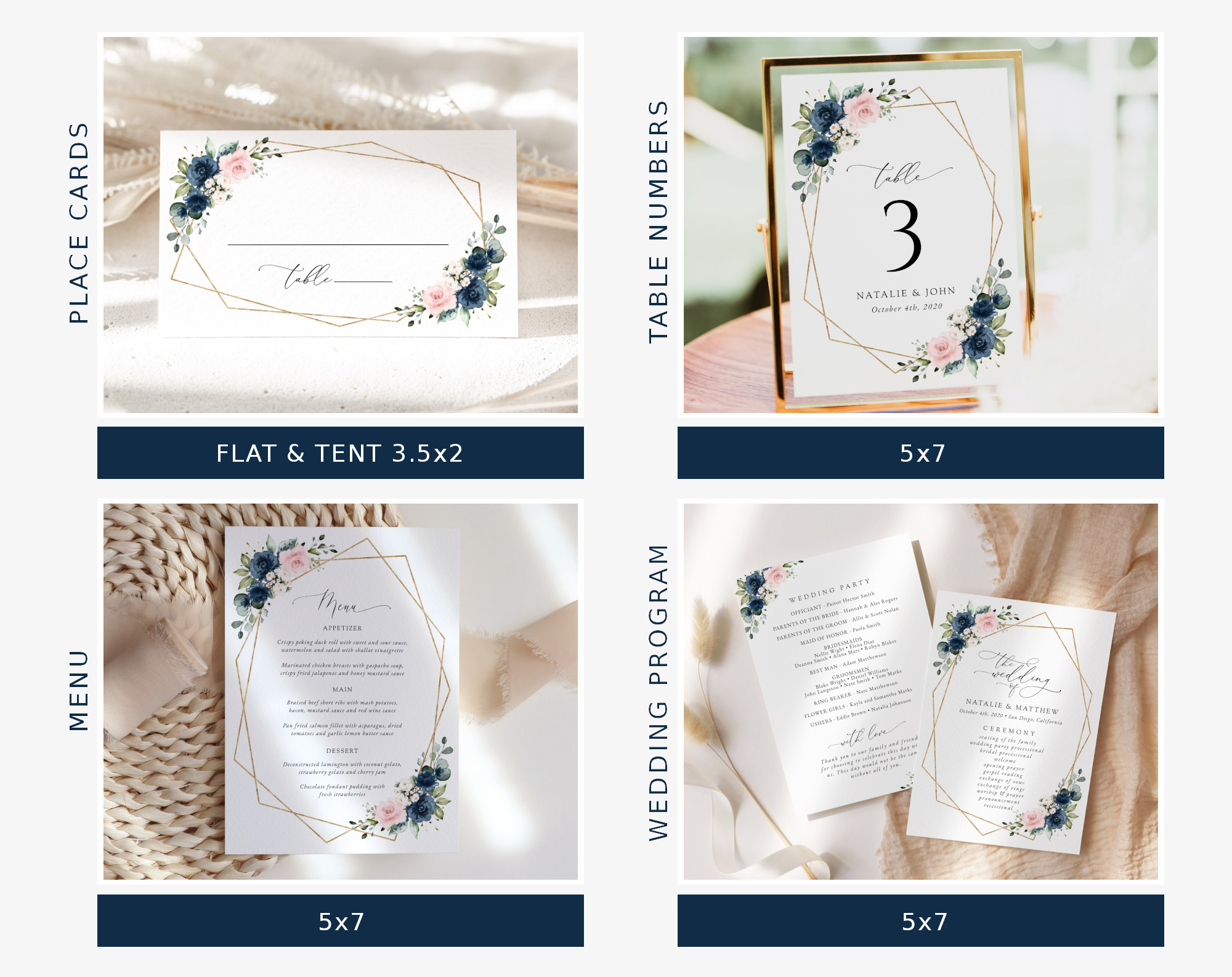 Navy and Pink Flowers Wedding Bundle, Printable File, Edit Yourself, SH35 Navy and Pink Flowers Wedding Bundle, Printable File, Edit Yourself, SH35