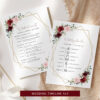 Burgundy and Pink Flowers Wedding Bundle, Printable File, Edit Yourself, SH36 Burgundy and Pink Flowers Wedding Bundle, Printable File, Edit Yourself, SH36