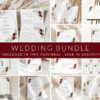 Burgundy and Pink Flowers Wedding Bundle, Printable File, Edit Yourself, SH36 Burgundy and Pink Flowers Wedding Bundle, Printable File, Edit Yourself, SH36