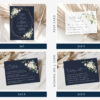 Navy and White Flowers Wedding Bundle, Printable File, Edit Yourself, SH41 Navy and White Flowers Wedding Bundle, Printable File, Edit Yourself, SH41