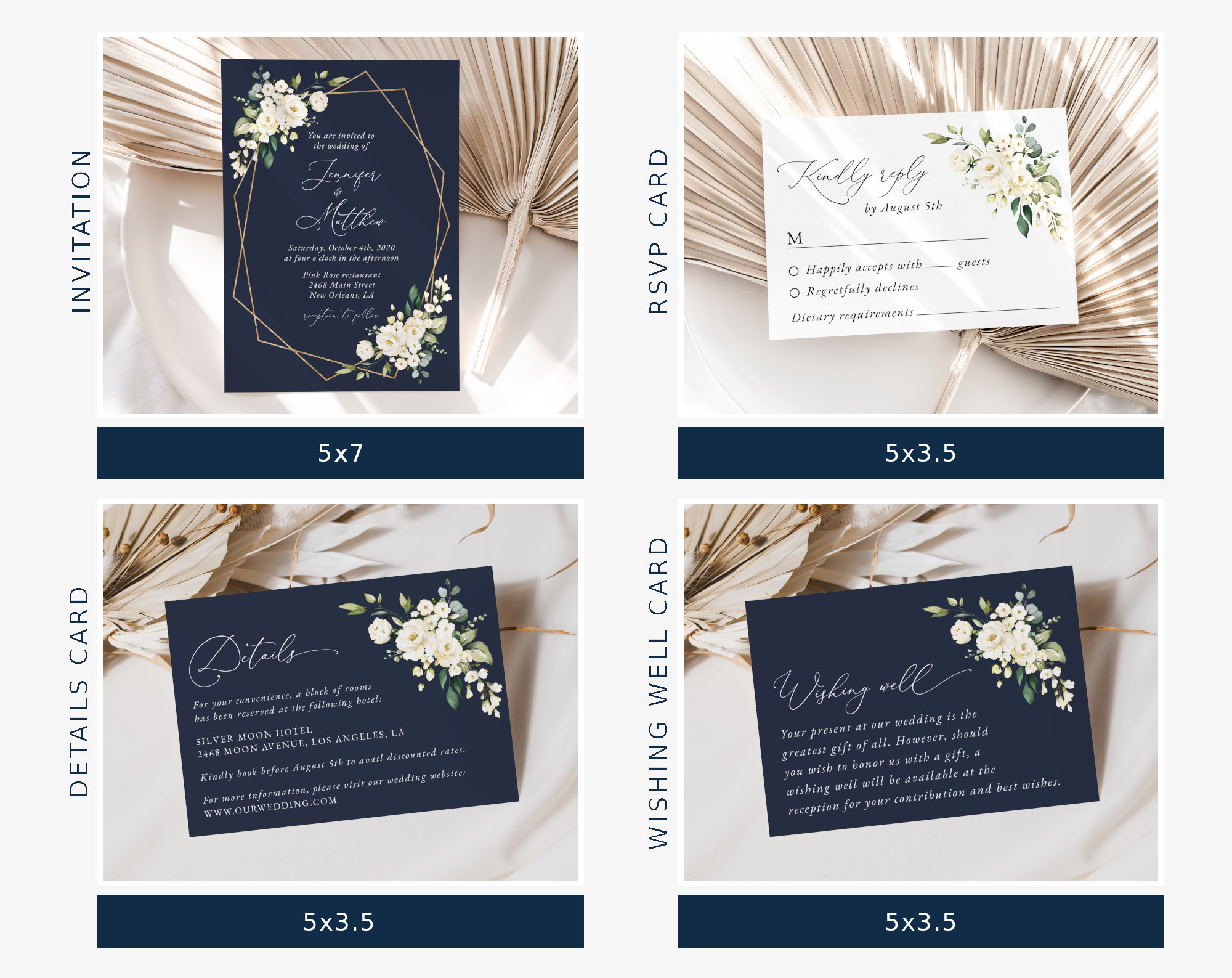 Navy and White Flowers Wedding Bundle, Printable File, Edit Yourself, SH41 Navy and White Flowers Wedding Bundle, Printable File, Edit Yourself, SH41
